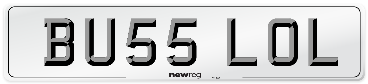 BU55 LOL Number Plate from New Reg